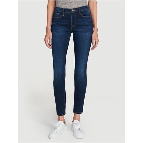 FRAME Denim Blue Augusta Cotton Blend Le Skinny de Jeanne Jeans Size 29